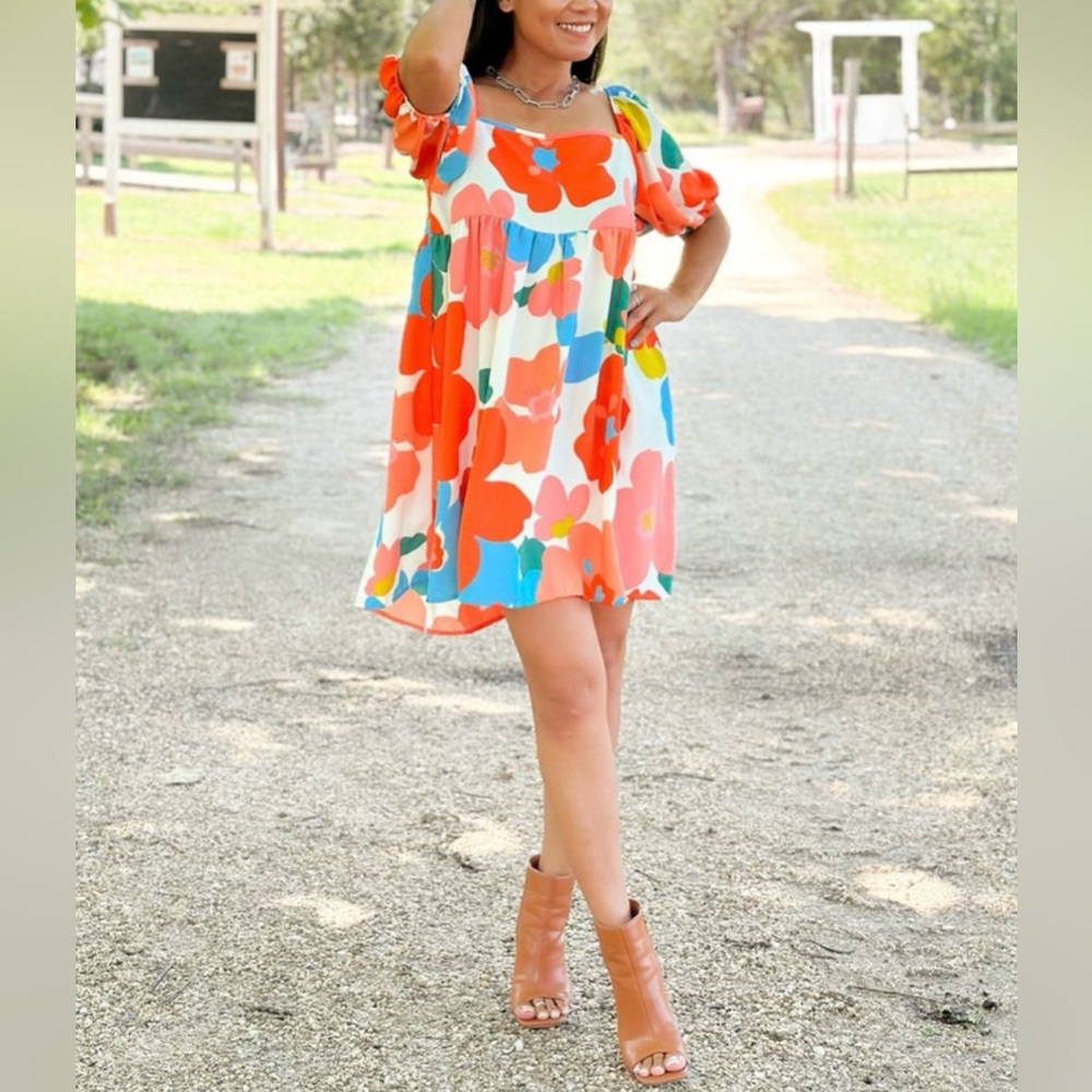 Bibi Floral Babydoll Dress